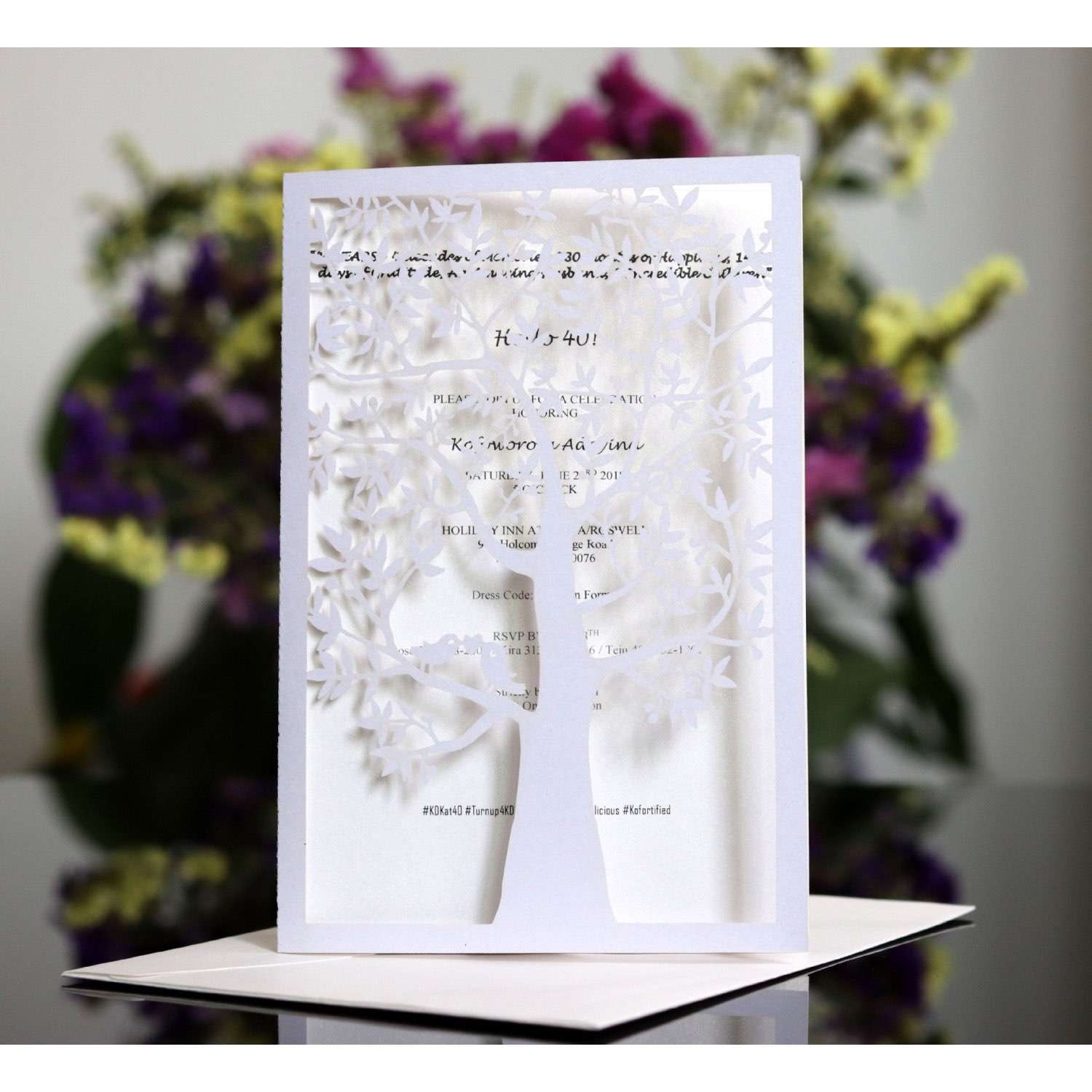 Teachers' Day Greeting Card Holiday Card Wedding Card Invitation Laser Invitation